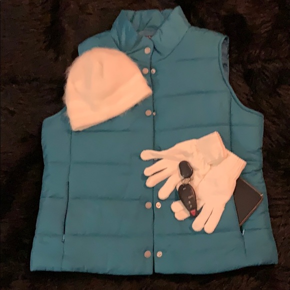 NWOT Daisy Fuentes Aquamarine Puffer Vest Jacket L - Picture 7 of 8